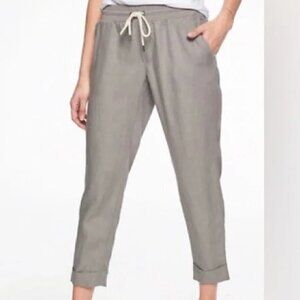 Athleta Bali Ankle Pant 100% Linen - Grey - Size 8
